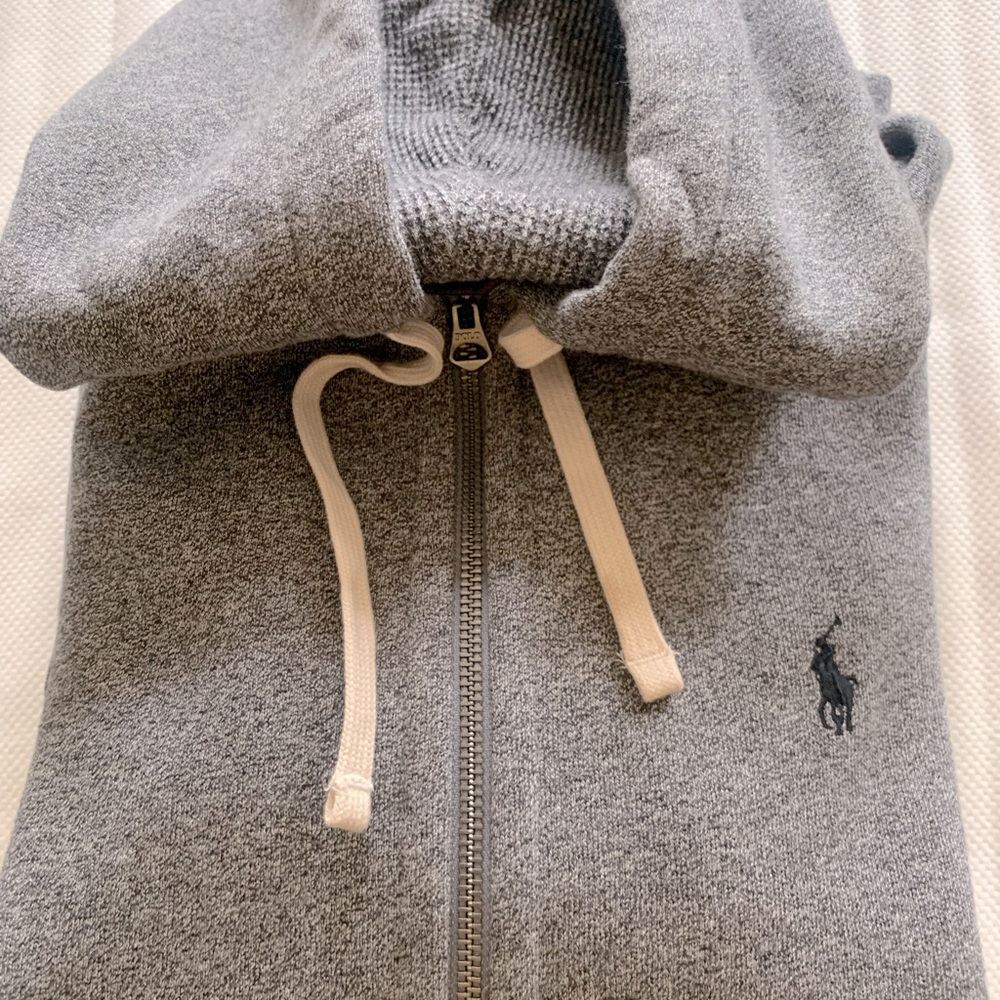 Young Men’s Polo Zip Jacket with hood size SP GRAY (Never worn)